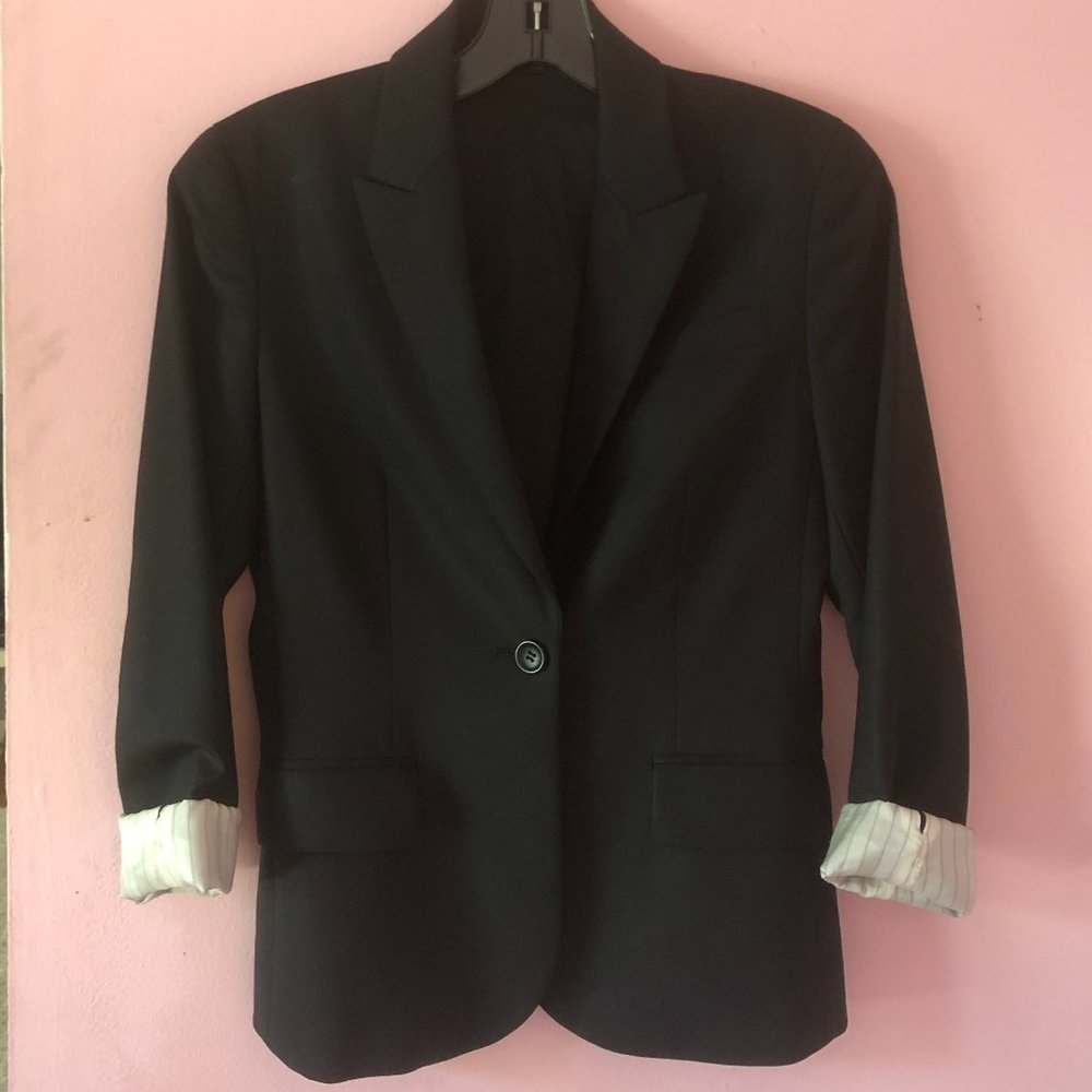 Theory Gabe Stretch Wool Black Blazer